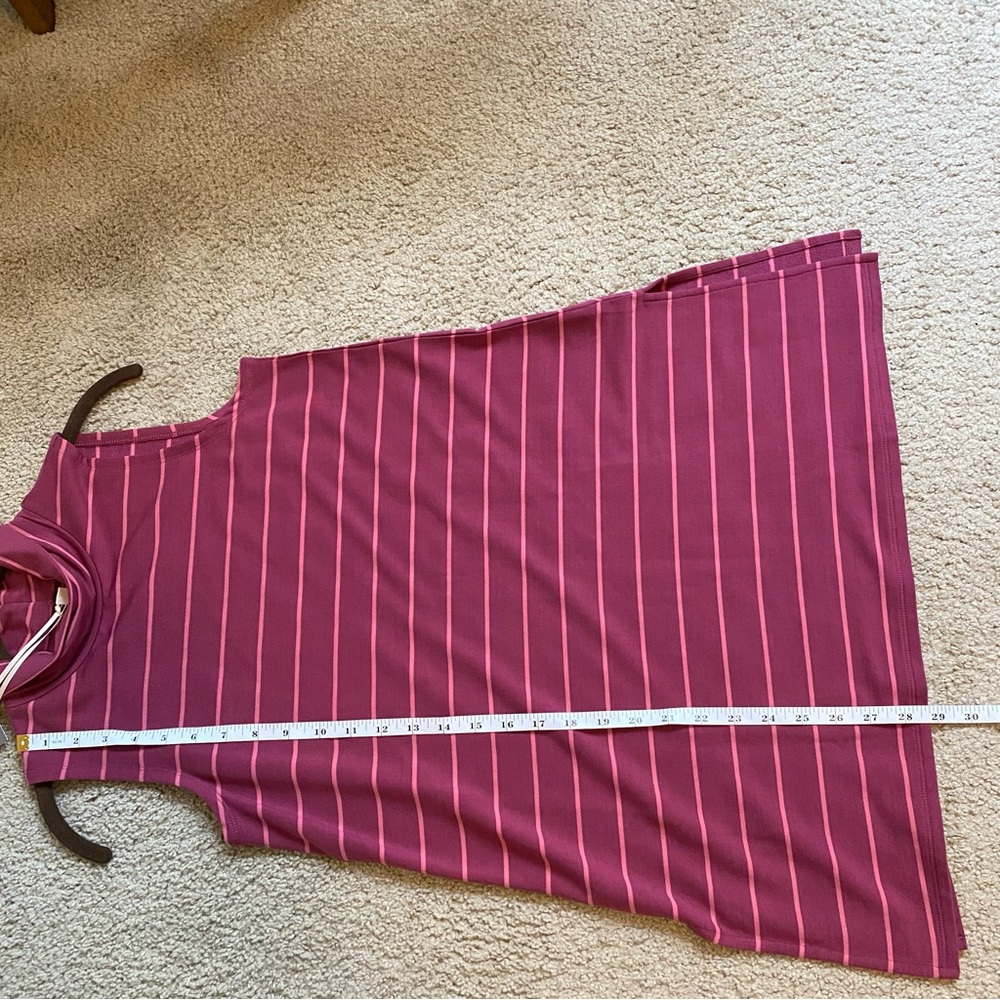 NWT Garnet Hill Mock Neck Tunic Sleeveless Striped Tencel XS - Picture 11 of 11